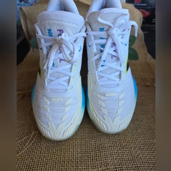 SOLD.     New Balance White and Multicolor Sneakers - Picture 5 of 9